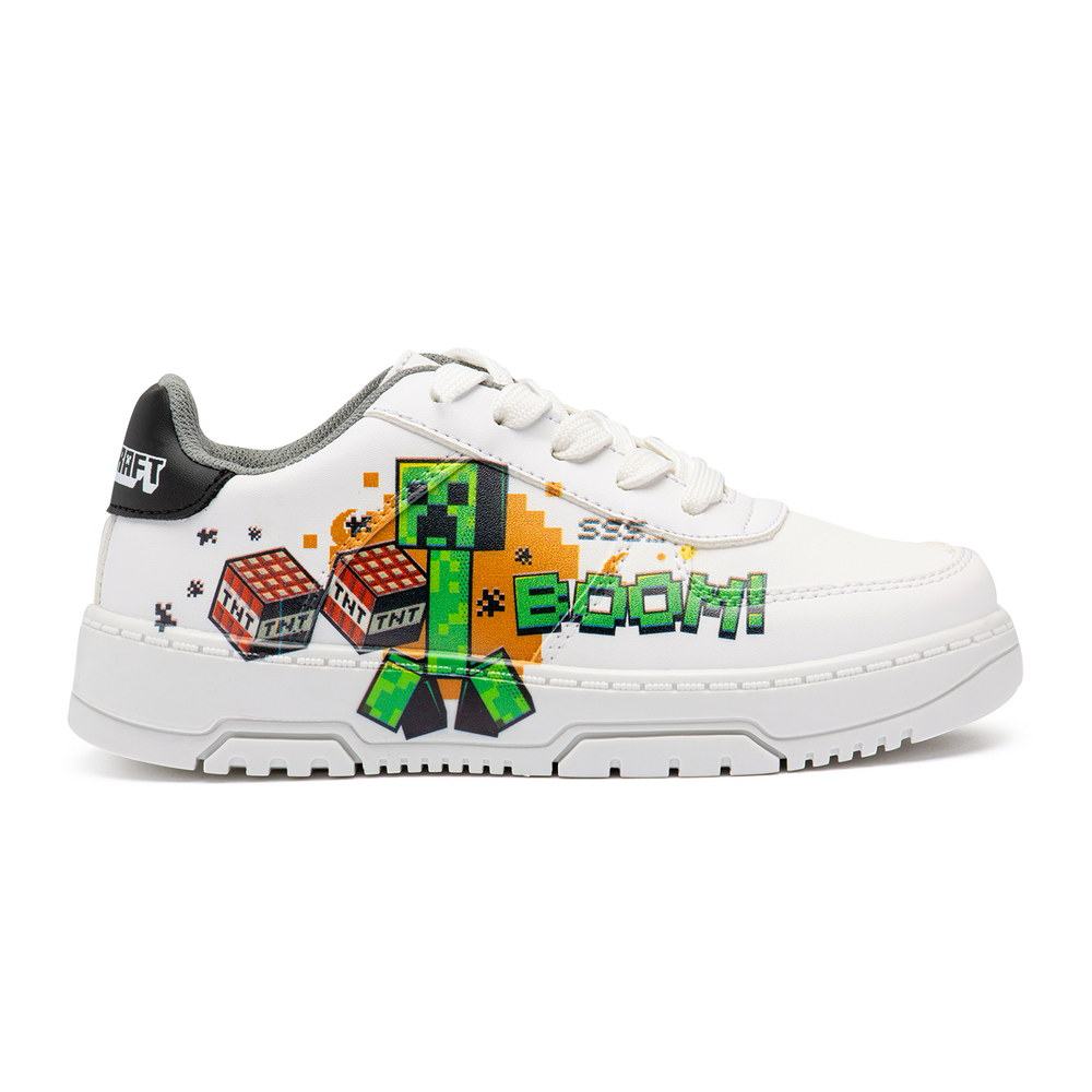 YUYIN TENIS MINECRAFT CREEPER BLANCO #MI3070 (18-25)