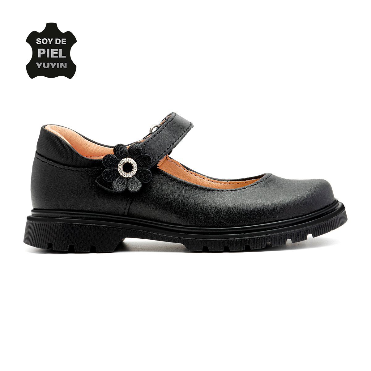YUYIN ZAPATO ESCOLAR NAPA NEGRO #24381 (15-25) – Yuyin Oficial